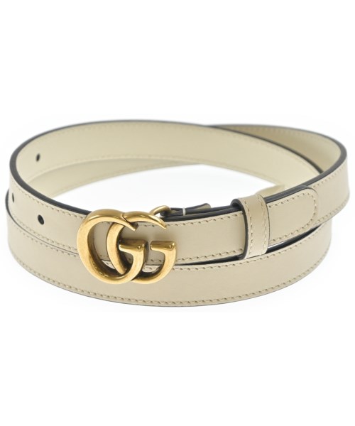 GUCCI(グッチ)ベルト 白 サイズ:80/2200675996136