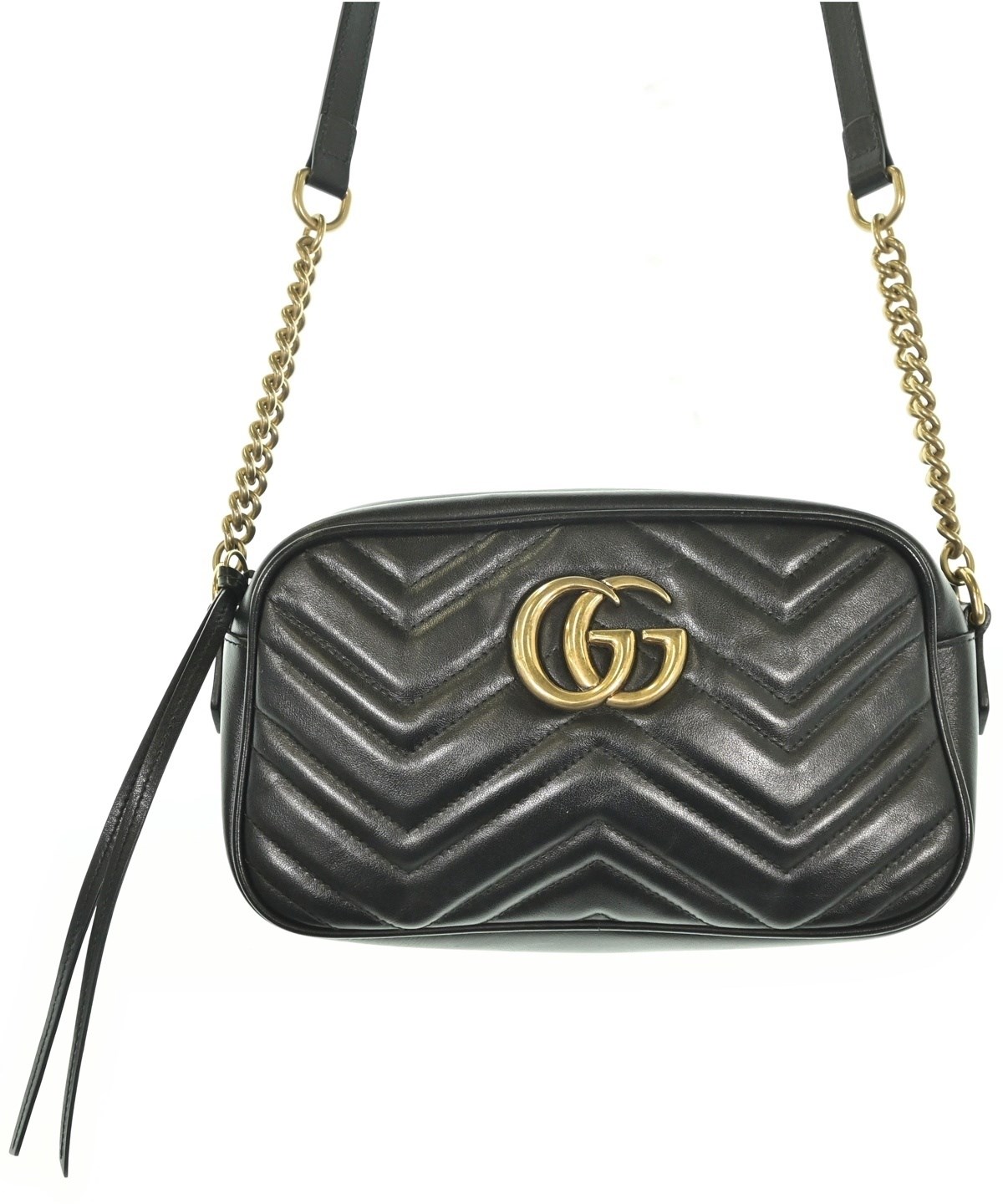 GUCCI グッチ ショルダーバッグ  黒 【古着】【中古】【送料無料】 GUCCI（グッチ）ショルダーバッグ 黒 サイズ:- レディース