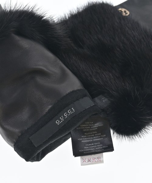 GUCCI（グッチ）手袋 黒 サイズ:7 レディース/2200677842509