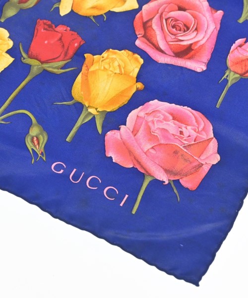 GUCCI（グッチ）バンダナ・スカーフ 青 サイズ:- レディース/2200681210127