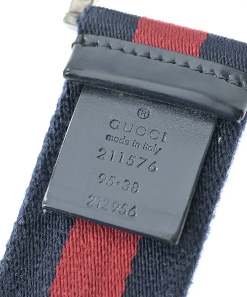 GUCCI（グッチ）ベルト 紺 サイズ:95 レディース/2200657651091
