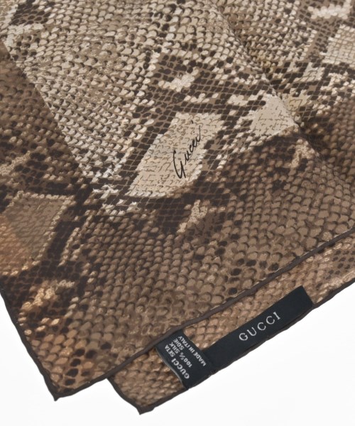 GUCCI（グッチ）バンダナ・スカーフ 茶 サイズ:- レディース/2200643773073