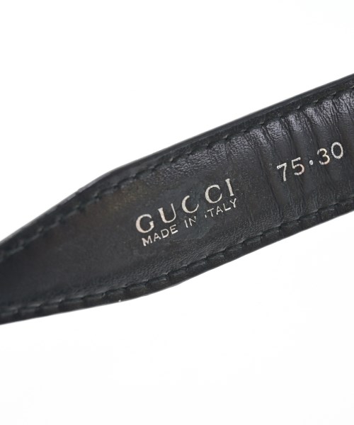 GUCCI（グッチ）ベルト 黒 サイズ:75 レディース/2200643773080