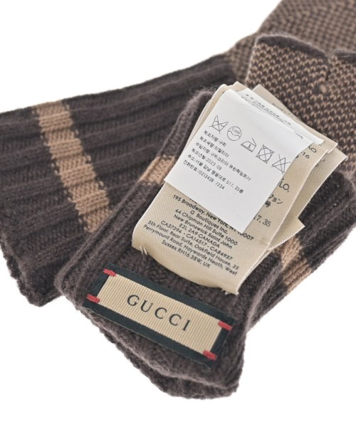 GUCCI（グッチ）手袋 茶 サイズ:S レディース/2200662185062
