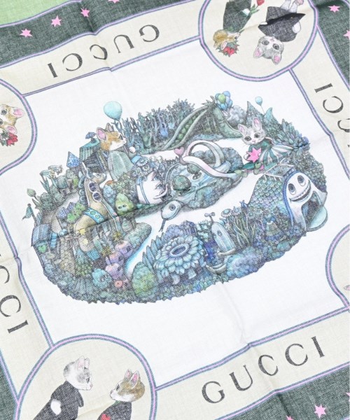 GUCCI（グッチ）バンダナ・スカーフ 緑 サイズ:- レディース/2200713539035