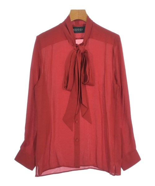 GUCCI(グッチ)ブラウス 赤 サイズ:44(L位)/2200646665023