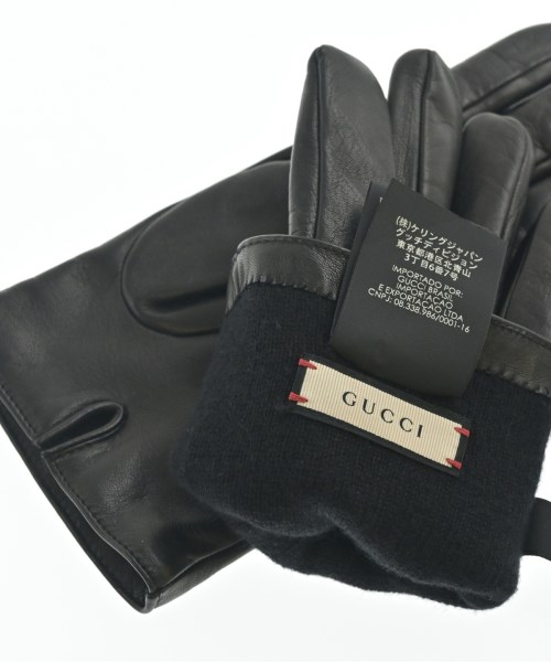 GUCCI（グッチ）手袋 黒 サイズ:9 レディース/2200703042255