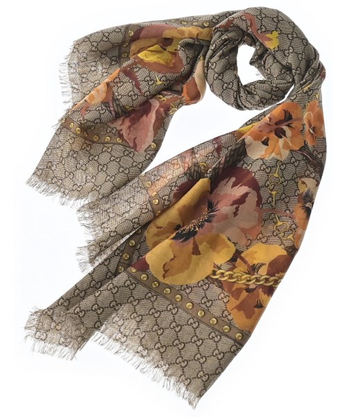 GUCCI(グッチ)バンダナ・スカーフ ベージュ サイズ:-/2200663363193