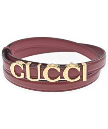 GUCCI グッチ ベルト ロゴ 036 2092 1006 0 ワインレッド ダブルG スリムベルト ・グッチ ロッソ アンコーラ レザー | GUCCI公式