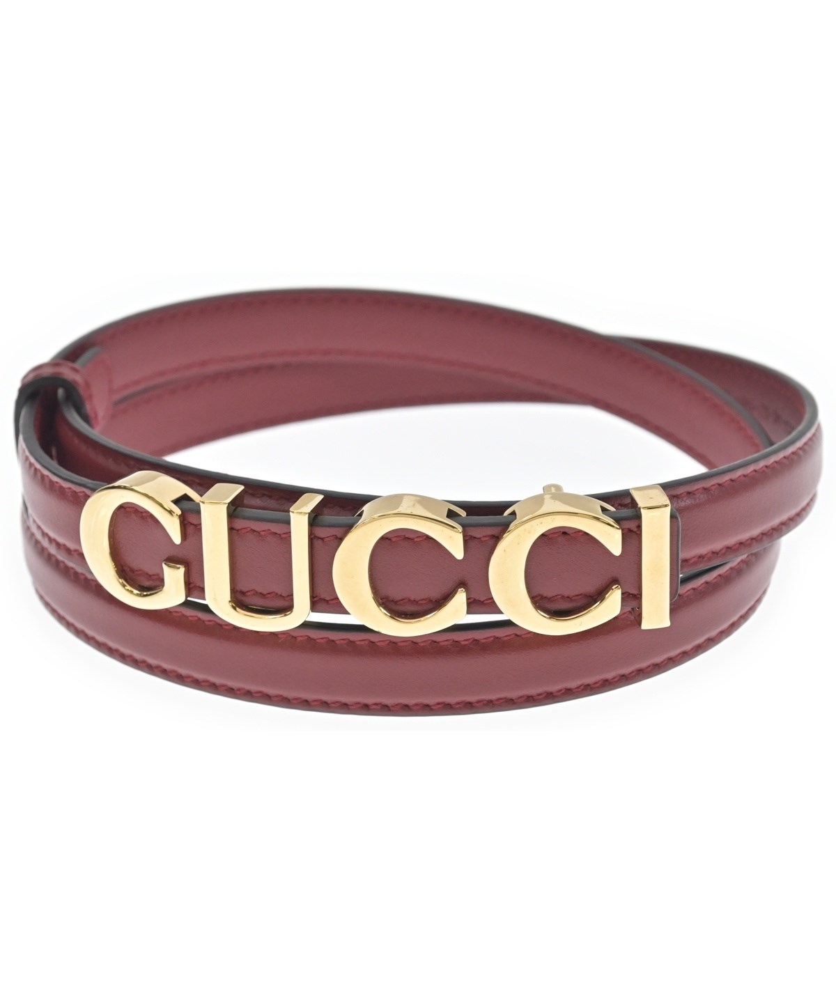 GUCCI（グッチ）ベルト 赤 サイズ:75 レディース/2200683942200