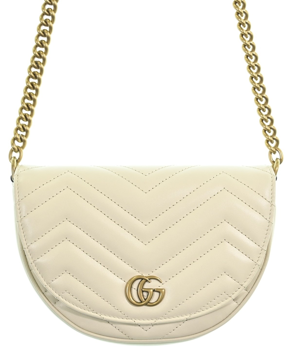 GUCCI グッチ チェーンショルダー カーフ 白 レディース ショルダーバッグ GUCCI（グッチ）ショルダーバッグ 白 サイズ:- レディース