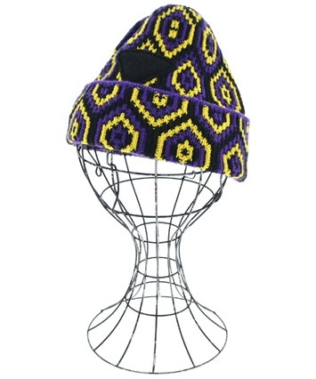 PRADA（プラダ）ニットキャップ・ビーニー 紫 サイズ:M レディース