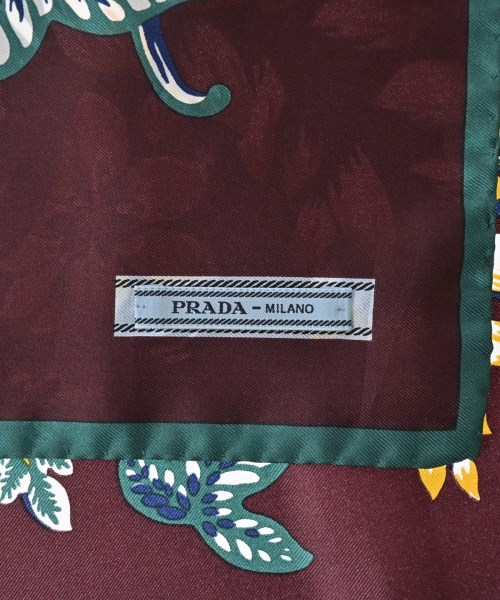 PRADA（プラダ）バンダナ・スカーフ 赤 サイズ:- レディース/2200637669078