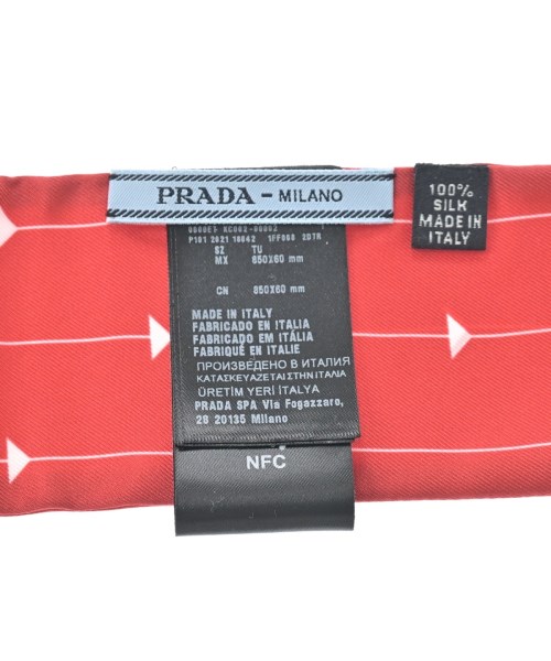 PRADA（プラダ）バンダナ・スカーフ 赤 サイズ:- レディース/2200642006103