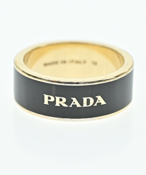 PRADA（プラダ）リング 黒 サイズ:18 レディース/2200629484016