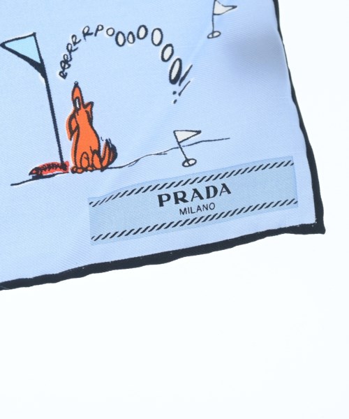 PRADA（プラダ）バンダナ・スカーフ 青 サイズ:- レディース/2200634161049