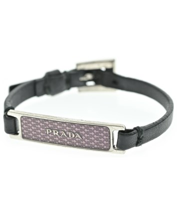 PRADA（プラダ）ブレスレット・バングル 黒 サイズ:- レディース