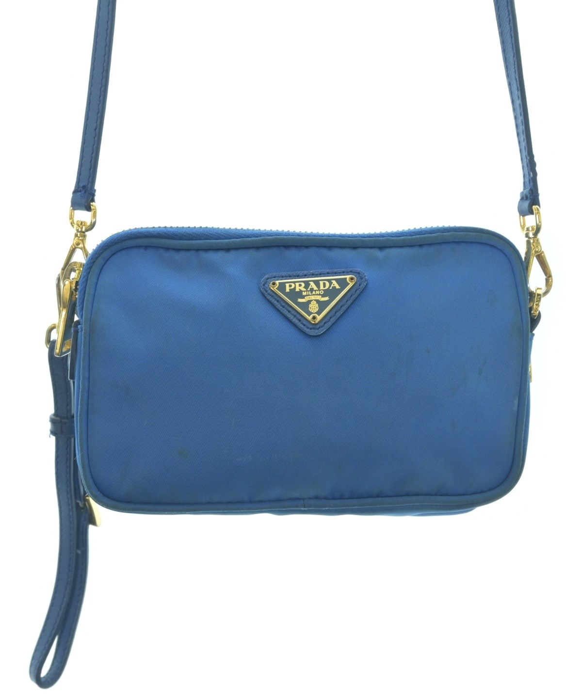 プラダ　ブルー　A4サイズ　ストラップ付き PRADA（プラダ）ショルダーバッグ 青 サイズ:- レディース