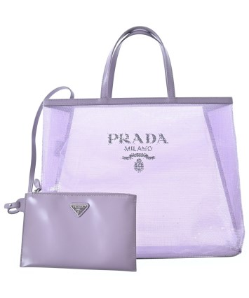 希少 PRADA プラダ 紫色 ビジュー装飾 クラッチバッグ BP332Z Prada Viola Raso Ricamo Jeweled Clutch Bag - BP332Z | Yoogi's Closet