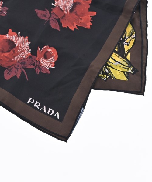 PRADA（プラダ）バンダナ・スカーフ 黒 サイズ:- レディース/2200680059048