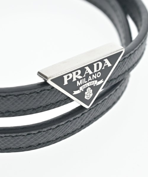PRADA（プラダ）ブレスレット・バングル 黒 サイズ:M レディース/2200644380133