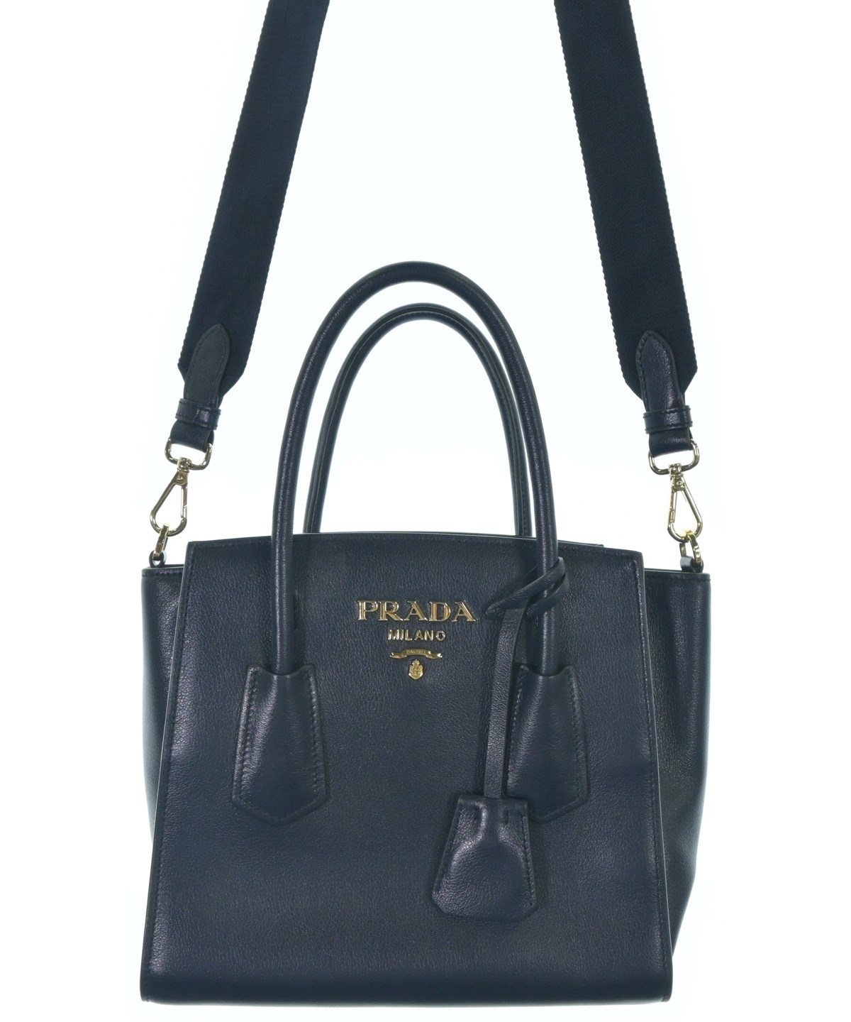 PRADA（プラダ）ハンドバッグ 紺 サイズ:- レディース/2200704511453