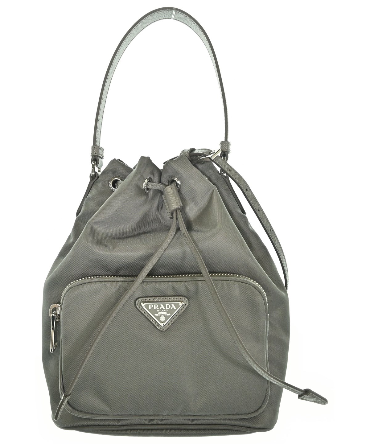 PRADA（プラダ）ハンドバッグ グレー サイズ:- レディース