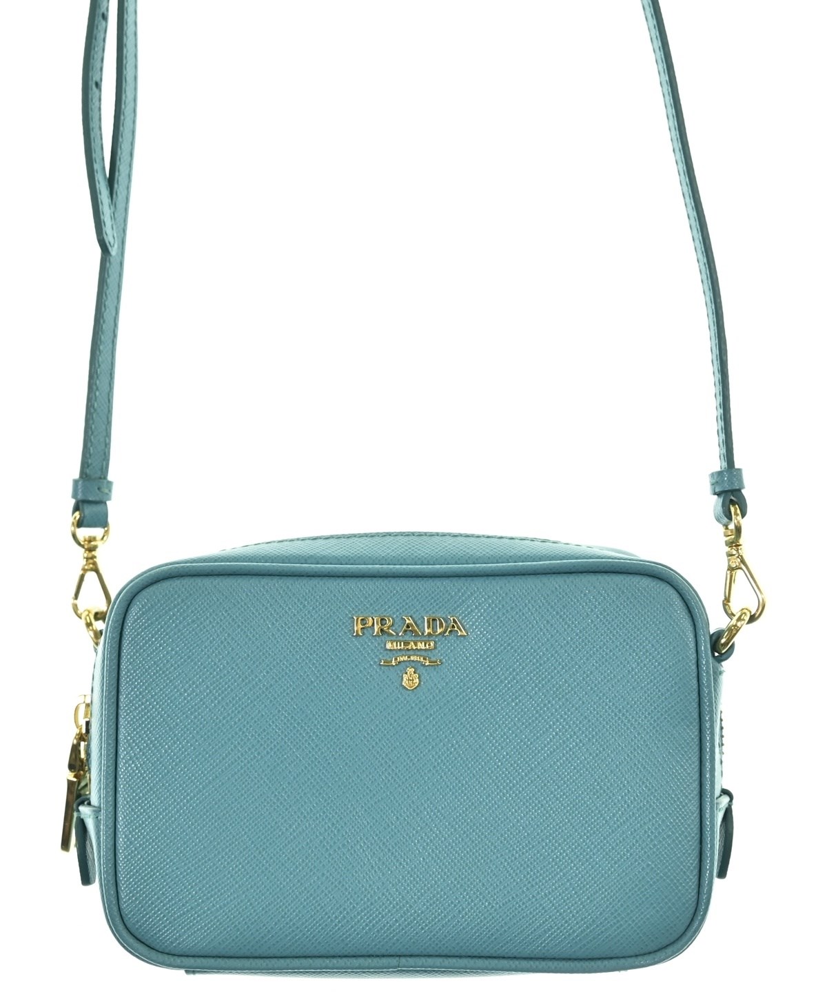 PRADA プラダ ショルダーバッグ ナイロン 青緑 希少色 三角ロゴ PRADA（プラダ）ショルダーバッグ 青 サイズ:- レディース