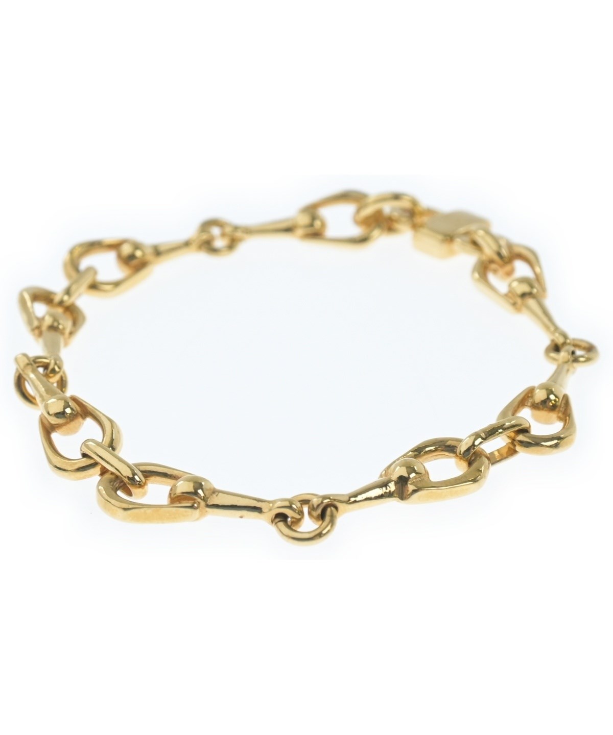 美品 CELINE セリーヌ バングル ブレスレット レザー ゴールド 刻印