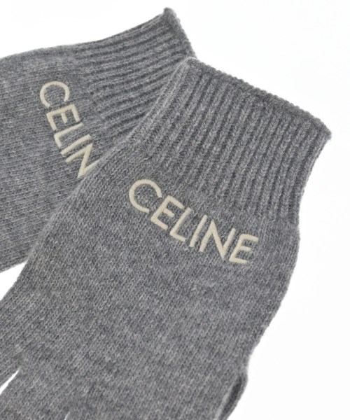 CELINE（セリーヌ）手袋 グレー サイズ:S レディース/2200622144023