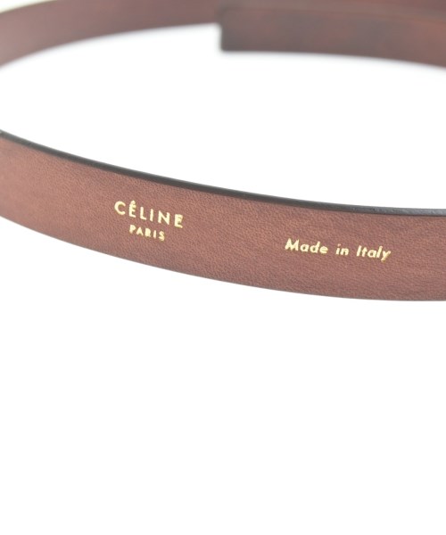 CELINE（セリーヌ）ベルト 茶 サイズ:M レディース/2200699861212