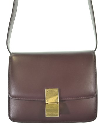【未使用】CELINE羽毛肩当て2着セット（茶色・ワイン色） CELINE（セリーヌ）ショルダーバッグ 赤 サイズ:- レディース