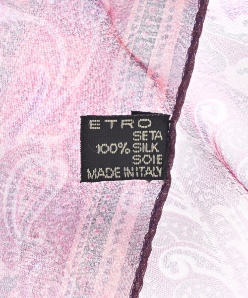 ETRO（エトロ）バンダナ・スカーフ ピンク サイズ:- レディース/2200608208589