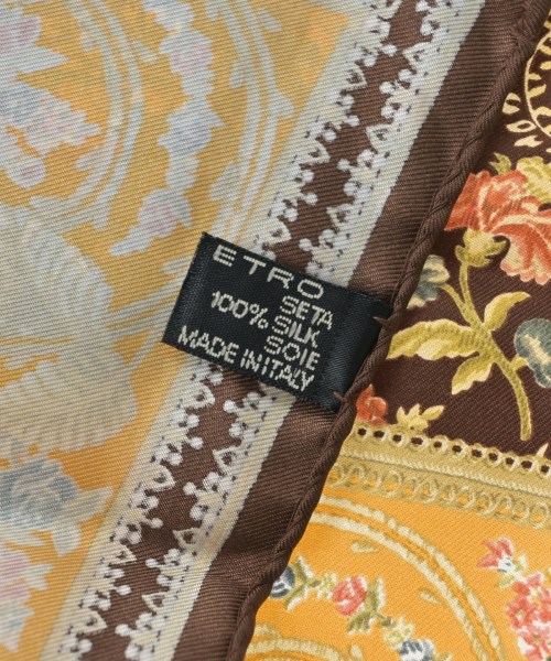 ETRO（エトロ）バンダナ・スカーフ 黄 サイズ:- レディース/2200714407111