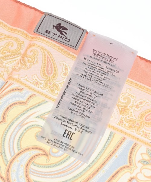 ETRO（エトロ）バンダナ・スカーフ オレンジ サイズ:- レディース/2200682599030