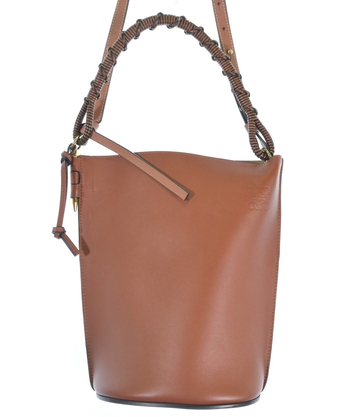 LOEWE ロエベ ショルダーバッグ  茶 【古着】【中古】【送料無料】 LOEWE - LOEWE ロエベ ショルダーバッグ 茶 【古着】【中古】【送料