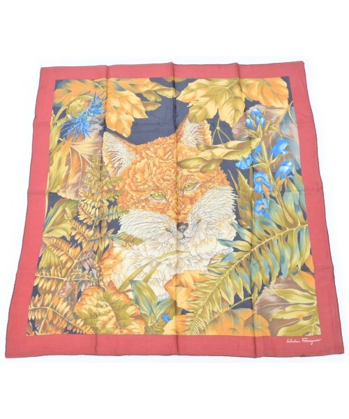 Salvatore Ferragamo(サルバトーレフェラガモ)バンダナ・スカーフ 赤 サイズ:-/2200639139135