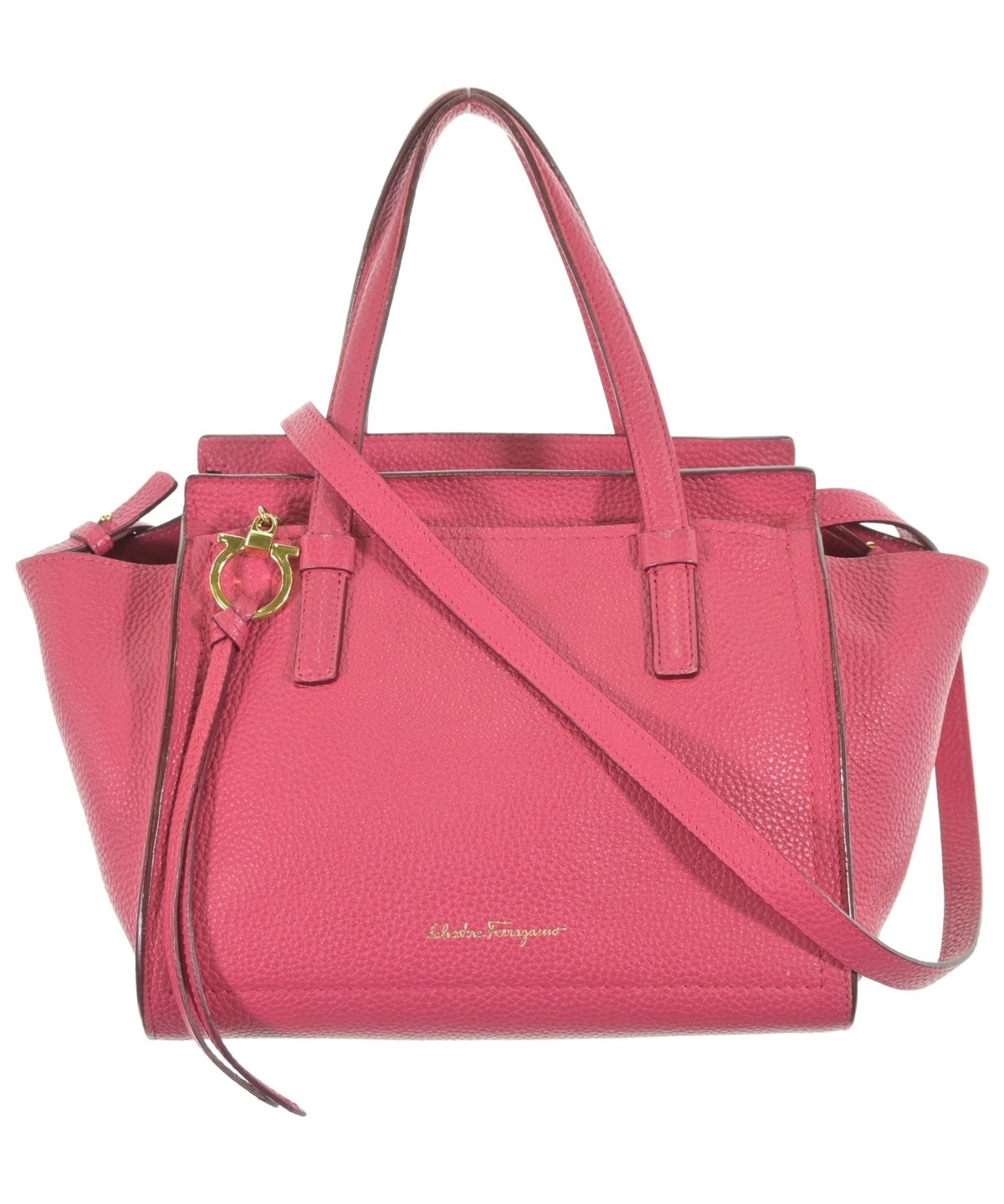 Salvatore Ferragamo ピンク ハンドバッグ 新品 ﾌｪﾗｶﾞﾓ] Salvatore Ferragamo フェラガモ 2WAYバッグ ミニ