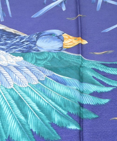 Salvatore Ferragamo（サルバトーレフェラガモ）バンダナ・スカーフ 青 サイズ:- レディース/2200631318293