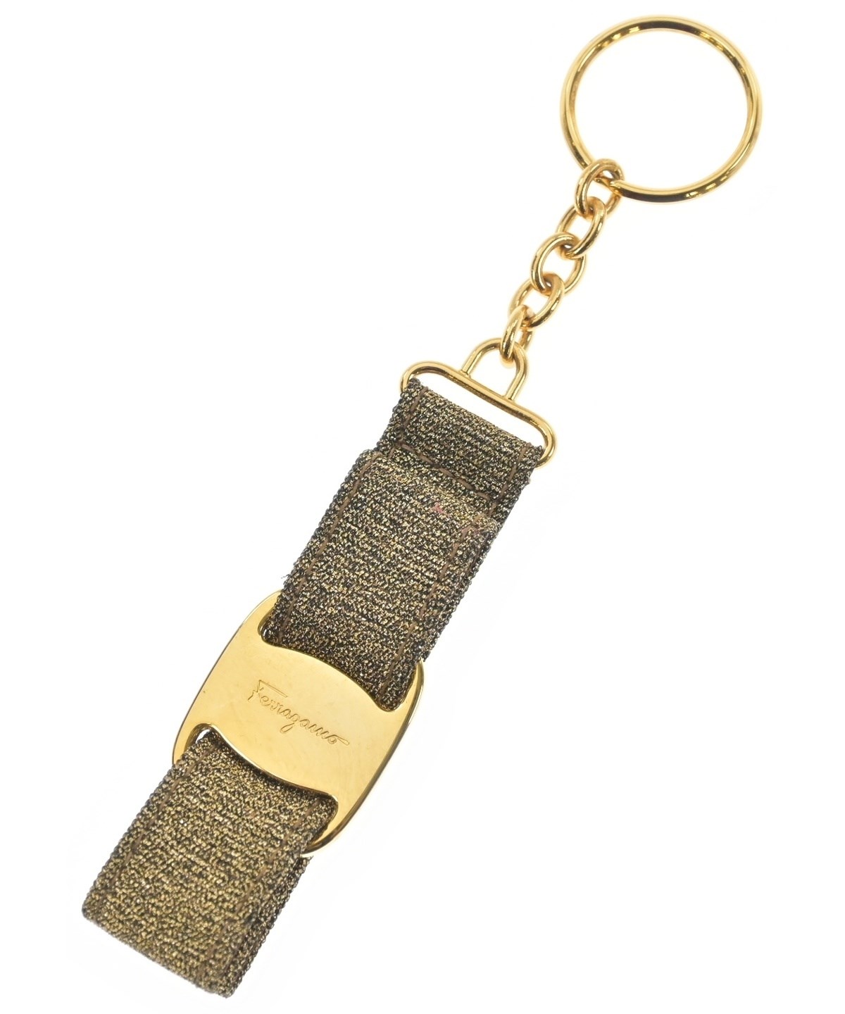 FERRAGAMO ゴールド レザー キーホルダー Salvatore Ferragamo（サルバトーレフェラガモ）キーケース