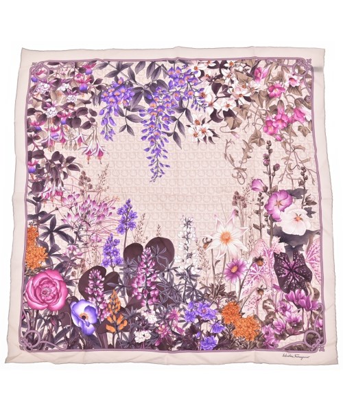 Salvatore Ferragamo(サルバトーレフェラガモ)バンダナ・スカーフ 紫 サイズ:-/2200673489173