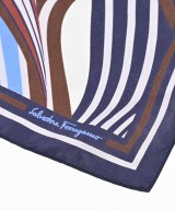 Salvatore Ferragamo（サルバトーレフェラガモ）バンダナ・スカーフ 紺 サイズ:- レディース/2200693166115