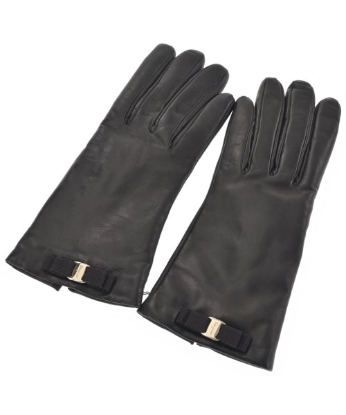 Salvatore Ferragamo(サルバトーレフェラガモ)手袋 黒 サイズ:7.5/2200660473277