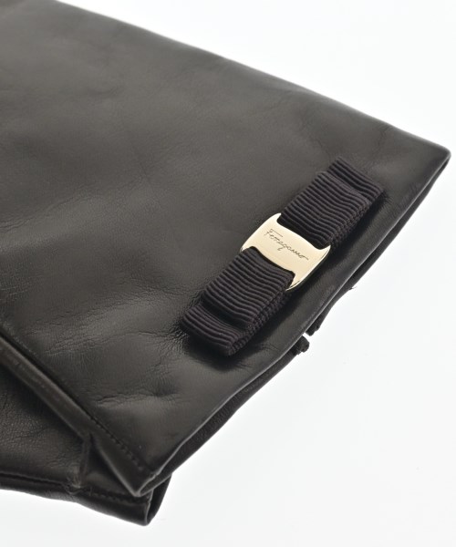 Salvatore Ferragamo（サルバトーレフェラガモ）手袋 黒 サイズ:7.5 レディース/2200660473277