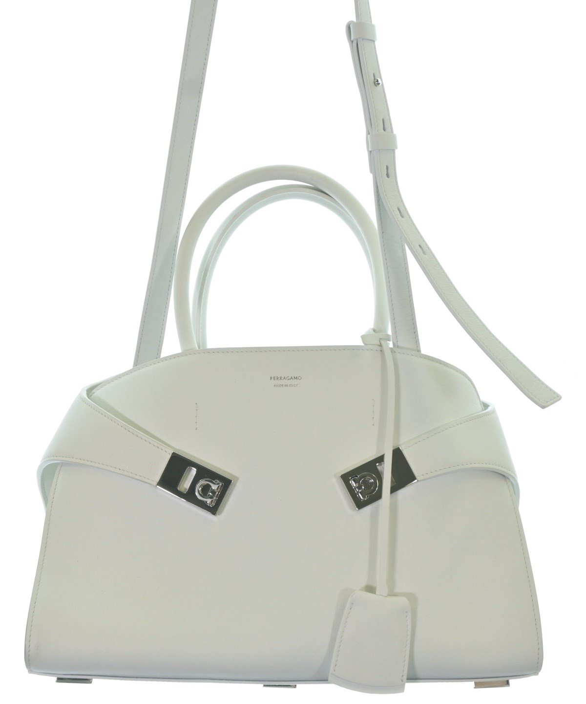 Salvatore Ferragamo ハンドバッグ ホワイト Salvatore Ferragamo（サルバトーレフェラガモ）ハンドバッグ 白