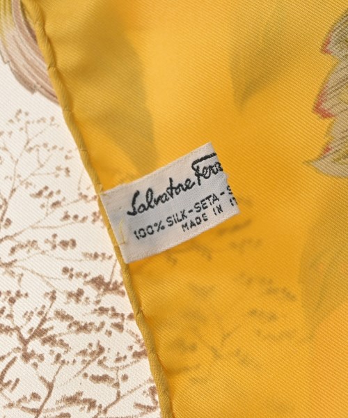Salvatore Ferragamo（サルバトーレフェラガモ）バンダナ・スカーフ 黄 サイズ:- レディース/2200706237986