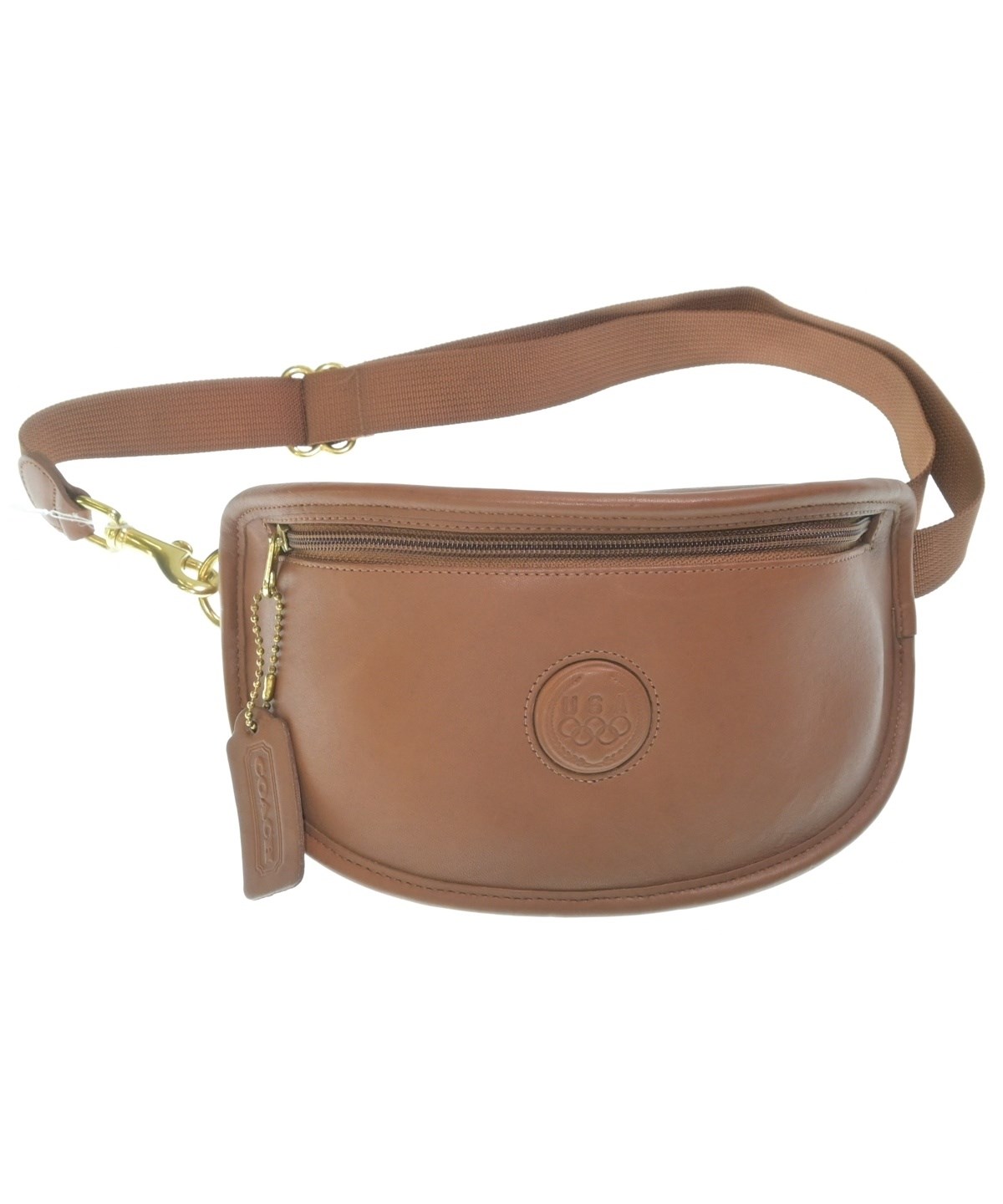 【極美品】コーチ 54782 チャールズ ショルダーバッグ レザー 斜め掛け 茶 コーチ COACH CW388 ショルダーバッグ シグネチャー メンズ （ダーク