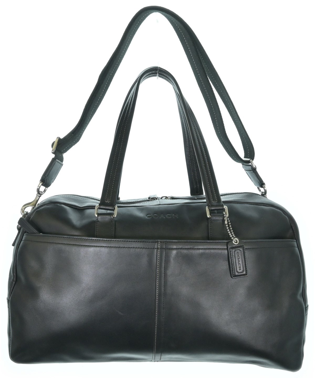 COACH レザーボストンバッグ 持ち手リペア済み ブラック 本革 COACH レザーボストンバッグ 持ち手リペア済み ブラック 本革 コーチ