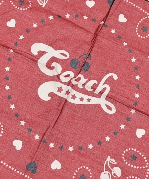 COACH（コーチ）バンダナ・スカーフ 赤 サイズ:- レディース/2200621289152