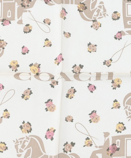 COACH（コーチ）バンダナ・スカーフ 白 サイズ:- レディース/2200652596106